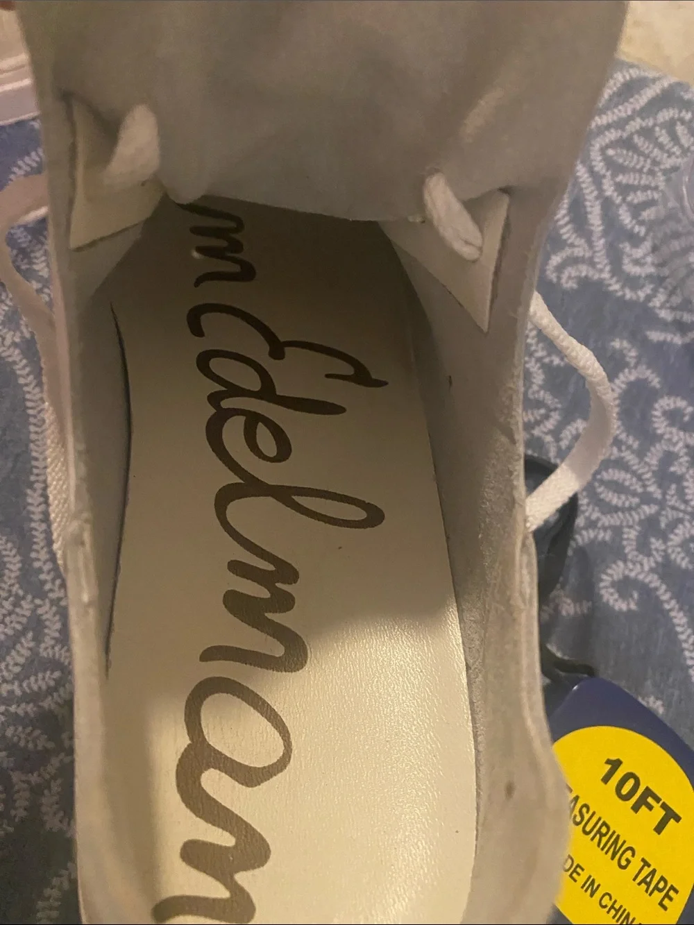 Sam Edelman White  Leather Sneakers.  Size 9